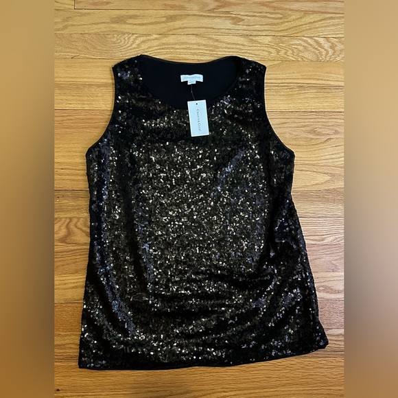 Charter Club black sequined tank - Picture 2 of 3